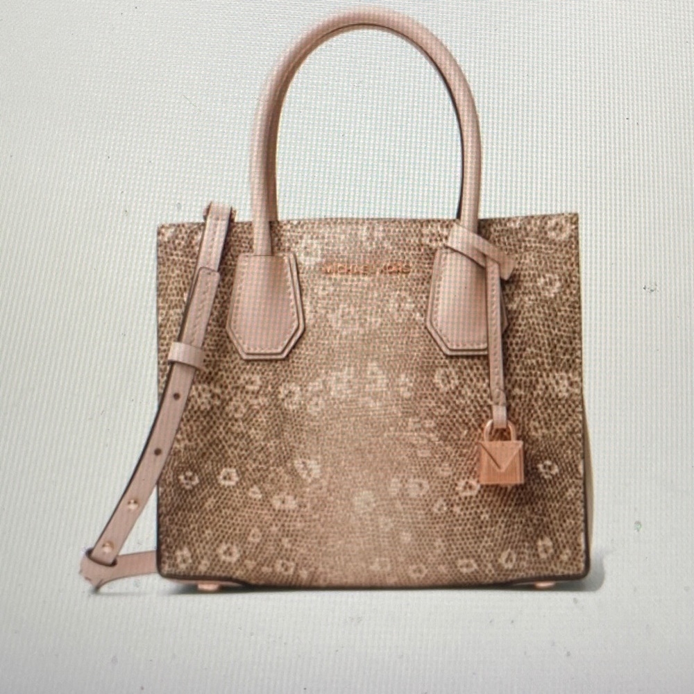 NWT Michael Kors Mercer Lizard Embossed Crossbody